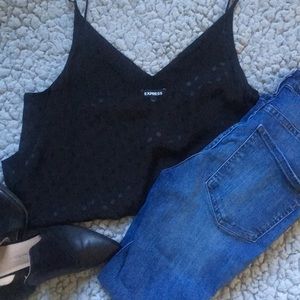 Black Polkadot Downtown Cami
